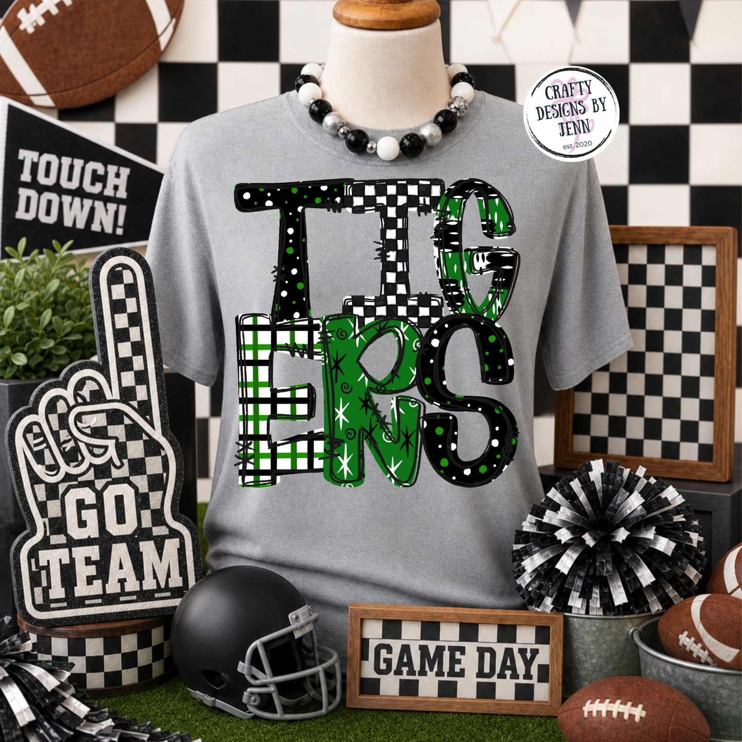 Game Day TIGERS Green