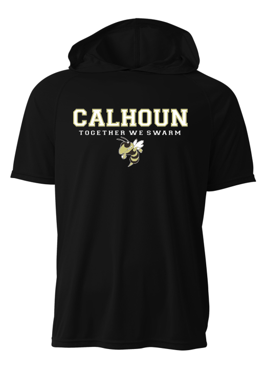 Black Short Sleeve Hoodie