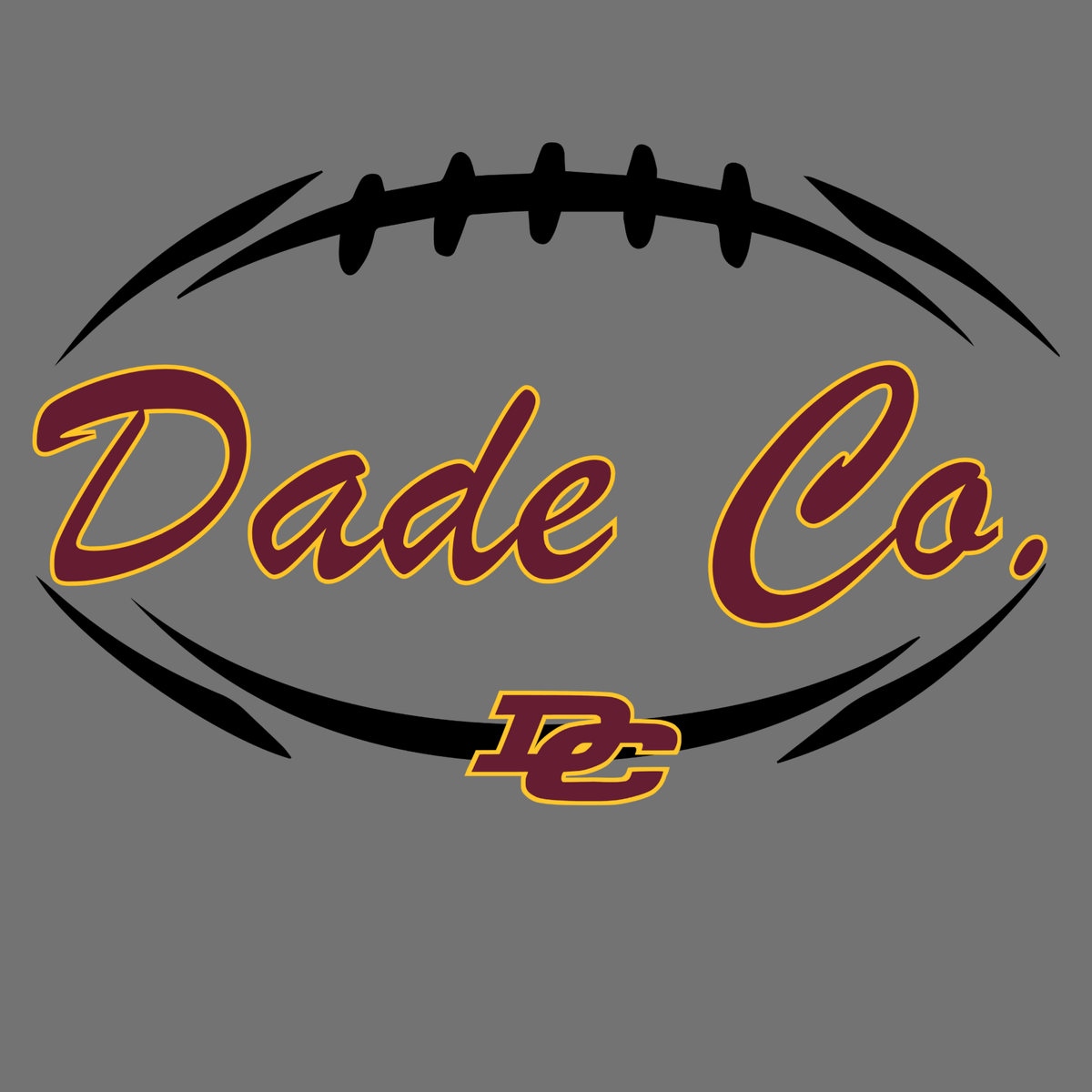 Dade Co Football Black Decal