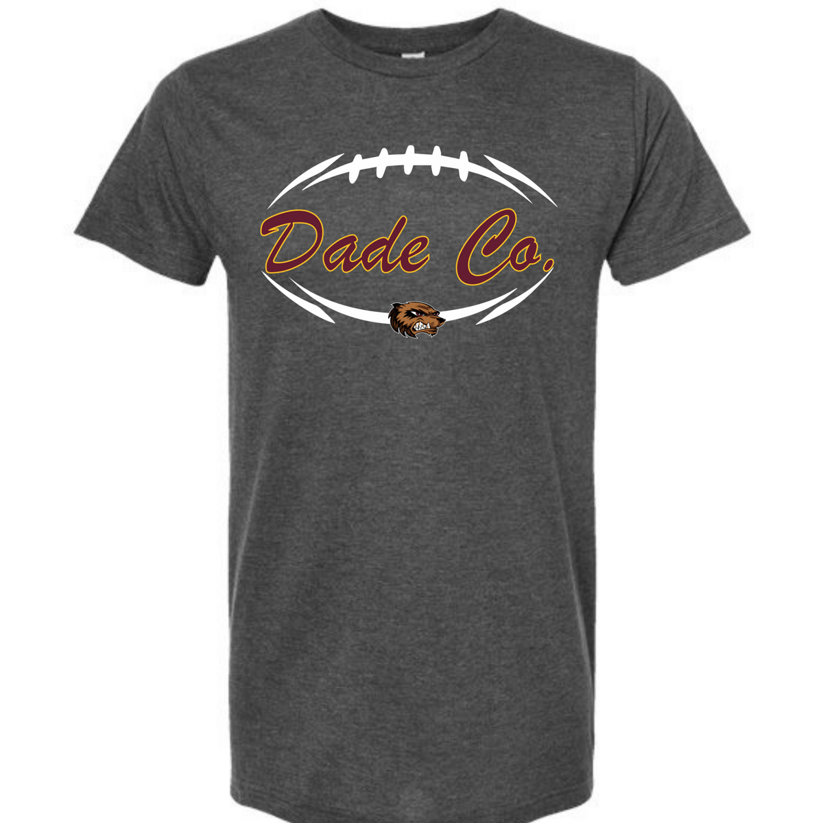Dark Grey Dade County Football Tee