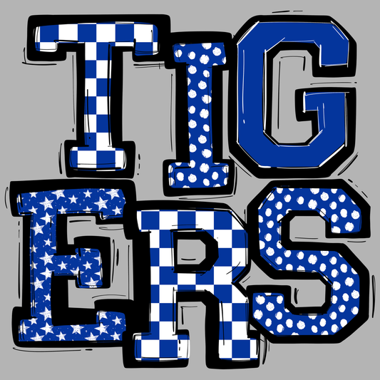 TIGERS Cute Letters Decal