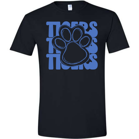 Black TIGERS Paw Tee
